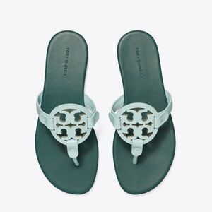 Brand new Tory Burch Miller Sandals in color sea bubbles vintage fern size 7.5